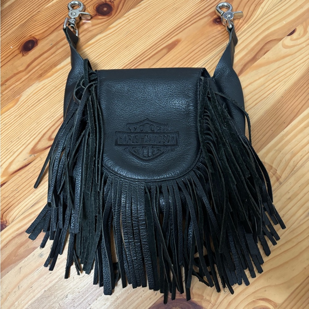 Harley-Davidson Black Fringe Crossbody Bag